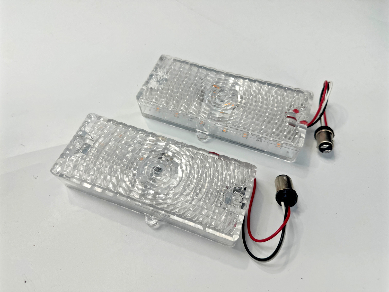 1969 1970 LED  Chevy Chevrolet C10 Clear Turn Signal Parking Light Lens Pair