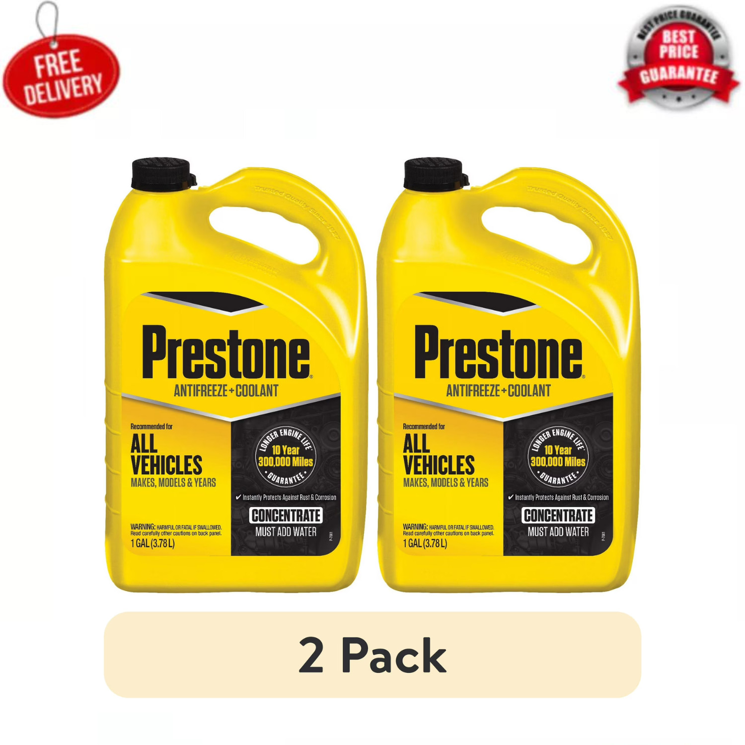 2pk Prestone Universal Concentrate Antifreeze and Coolant for All Vehicles,1 Gal 2pk Prestone Universal Concentrate Antifreeze and Coolant for All Vehicles,1 Gal