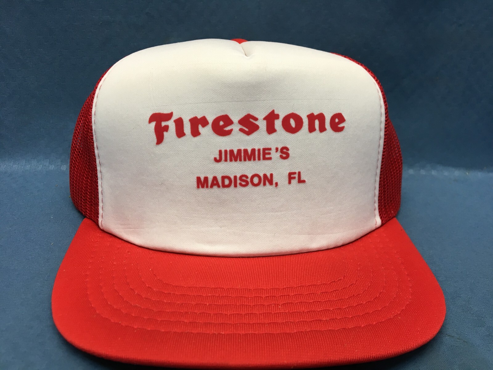 Vintage Jimmie\'s Firestone Madison Florida Snapback AG Trucker Cap Madison FL Vintage Jimmie\'s Firestone Madison Florida Snapback AG Trucker Cap Madison FL