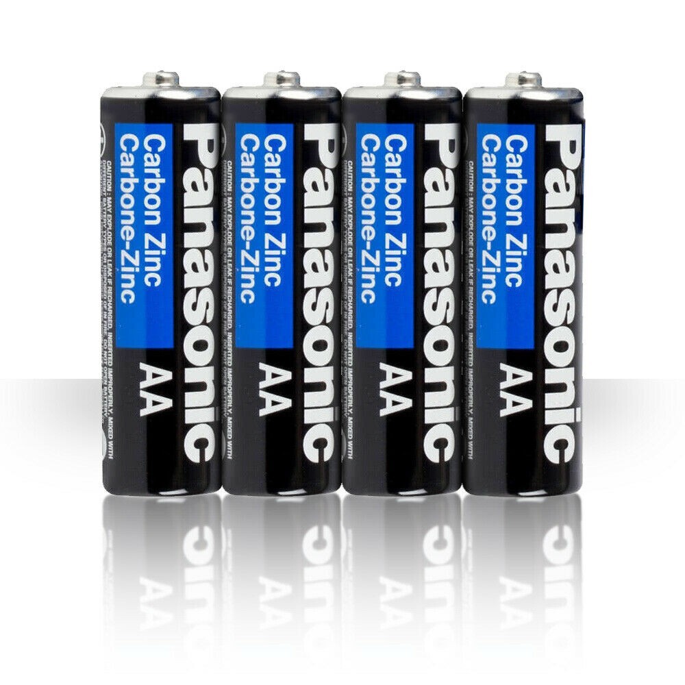 4 PCS PANASONIC - Carbon Zinc AA Batteries Super Heavy Duty Power 4 PCS PANASONIC - Carbon Zinc AA Batteries Super Heavy Duty Power