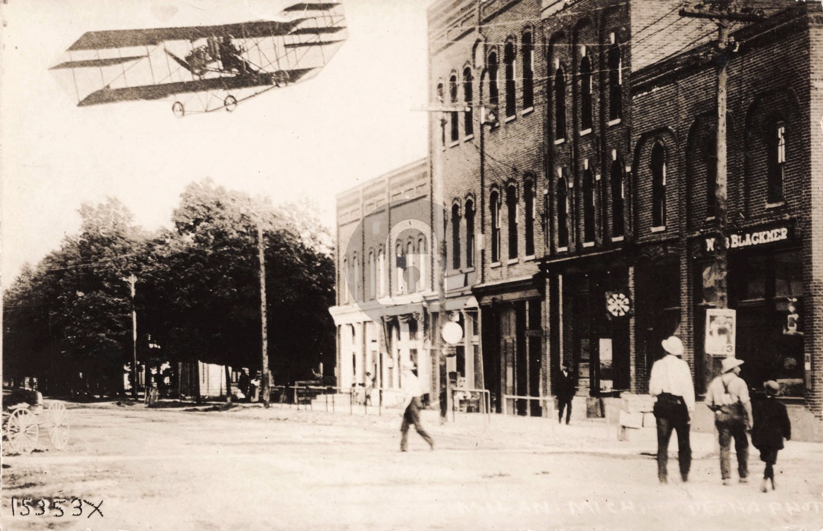 Street View Milan MI Michigan 1912 RPPC Photo Postcard COPY Street View Milan MI Michigan 1912 RPPC Photo Postcard COPY