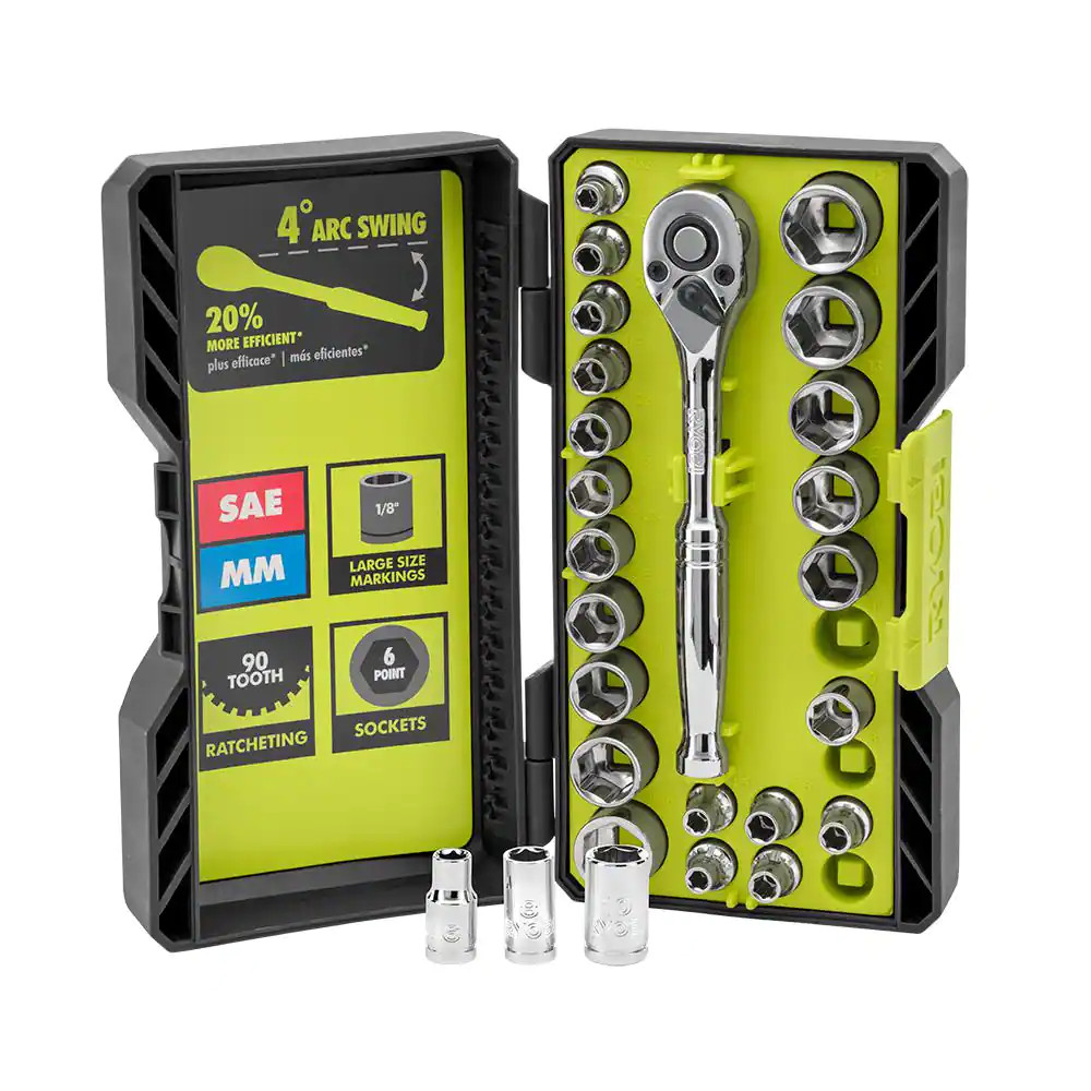 26-Piece 1/4 In. Drive Ratchet and Socket Set 26-Piece 1/4 In. Drive Ratchet and Socket Set