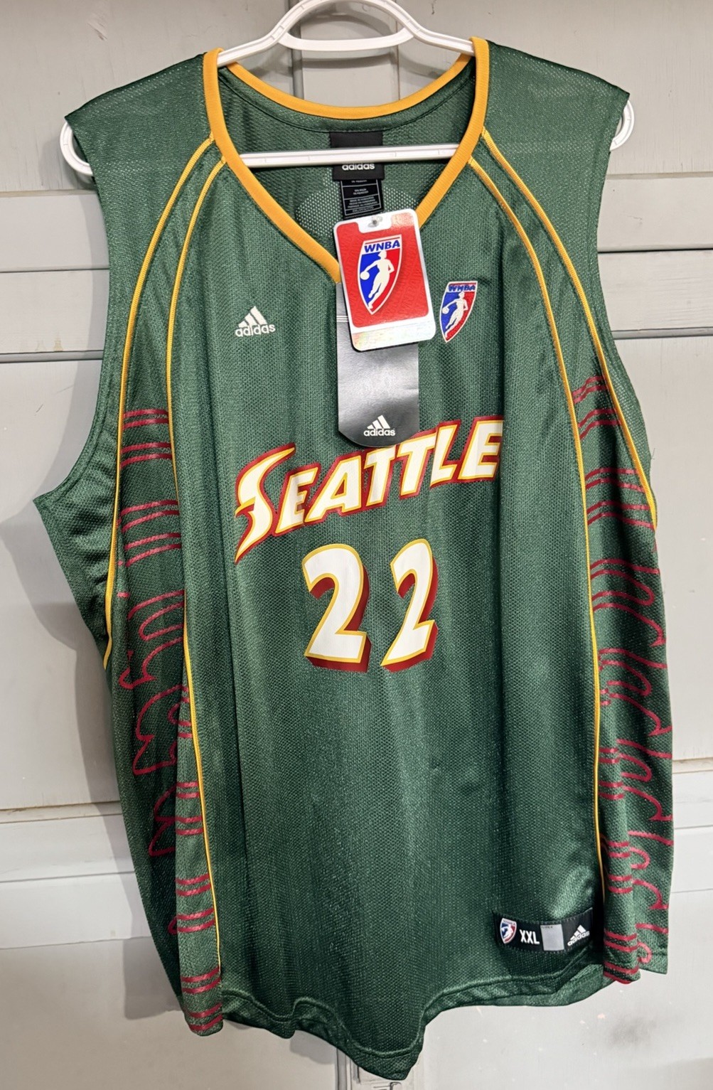 Vintage Adidas Seattle Storm Sheryl Swoopes #22 WNBA Jersey Rare 2008