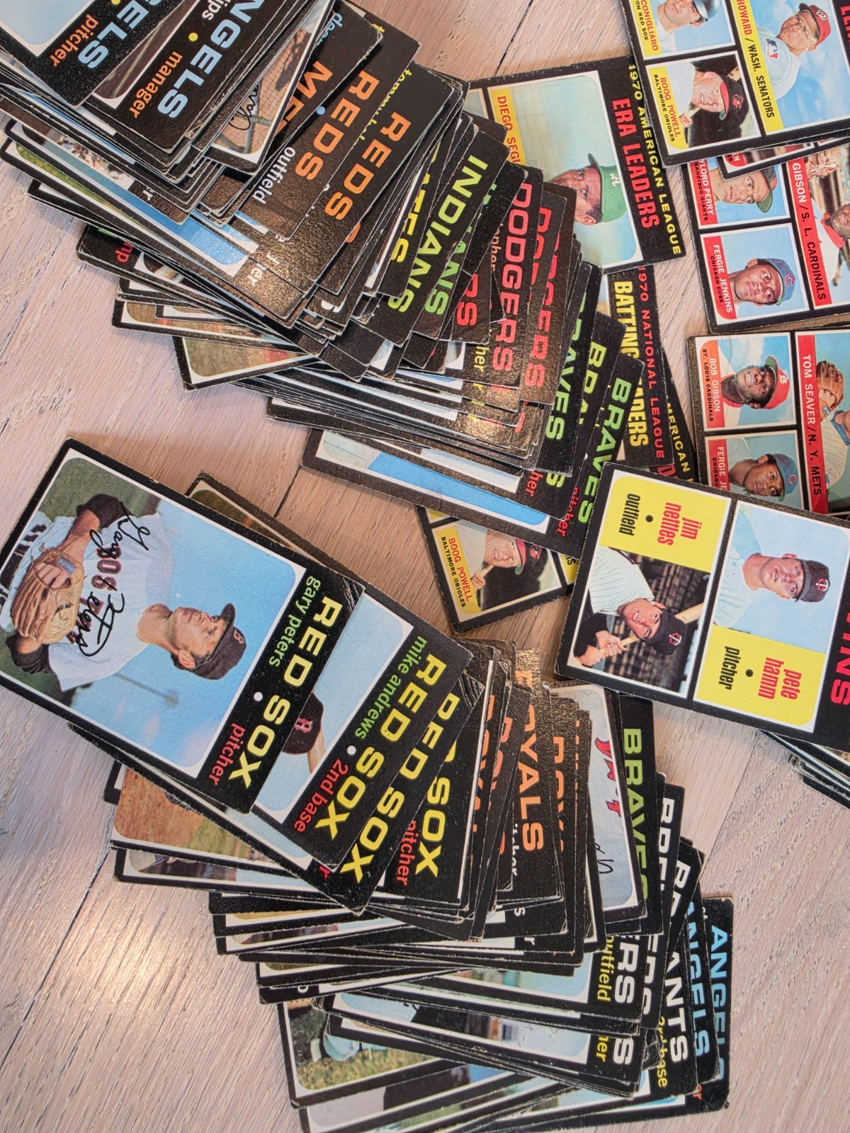 1971 TOPPS BASEBALL 200+ card lot  most are-different VG to- EX