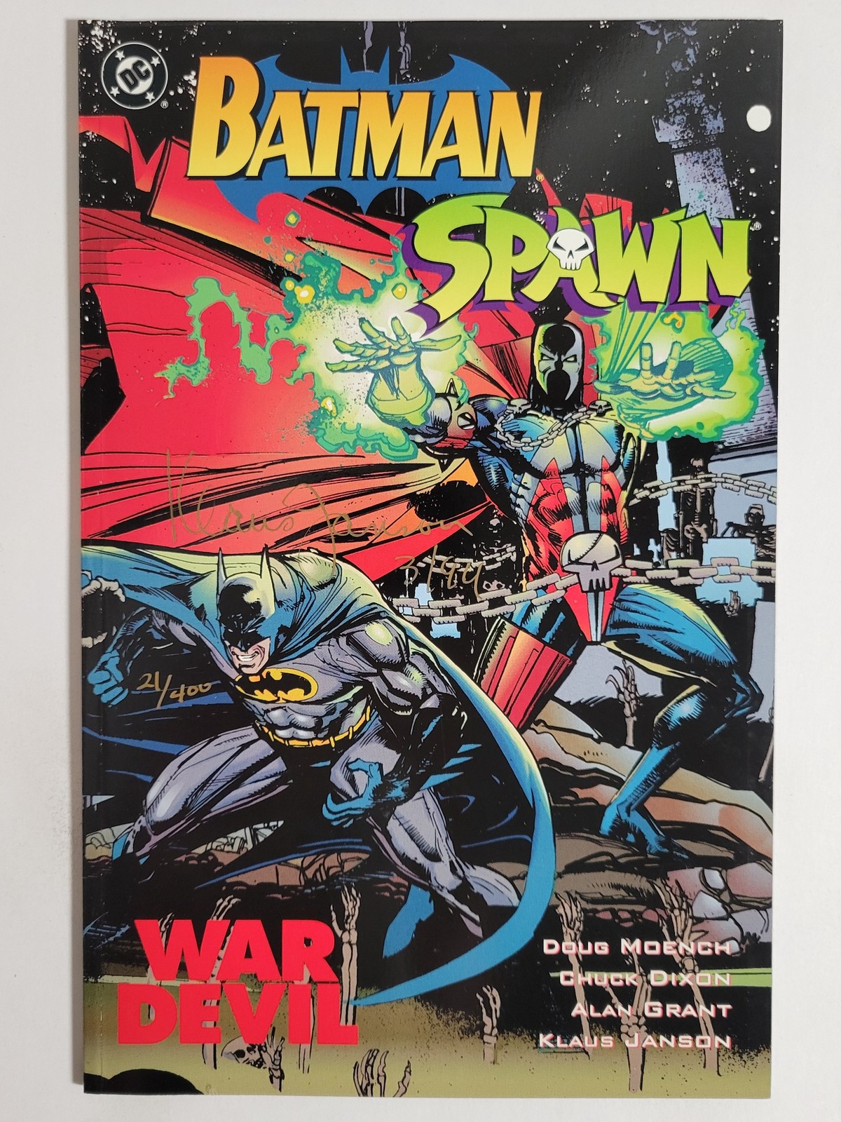 Batman/Spawn: War Devil #1 DC 1994 NM- 9.2 Signed & numbered by Klaus Janson COA
