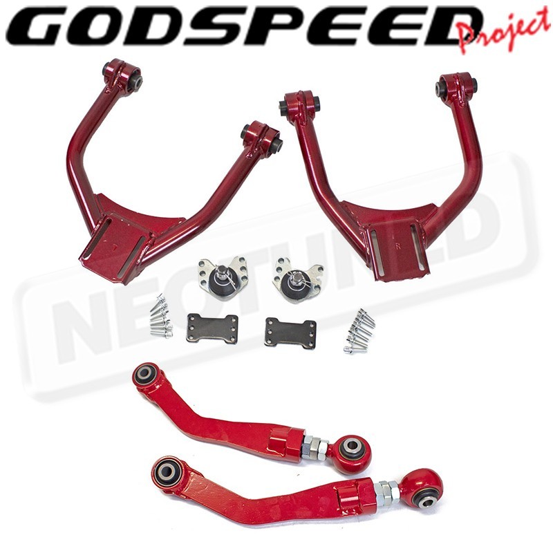 Godspeed Adjustable Front+Rear Upper Camber Arms Kit For Chrysler 300C RWD 05-23