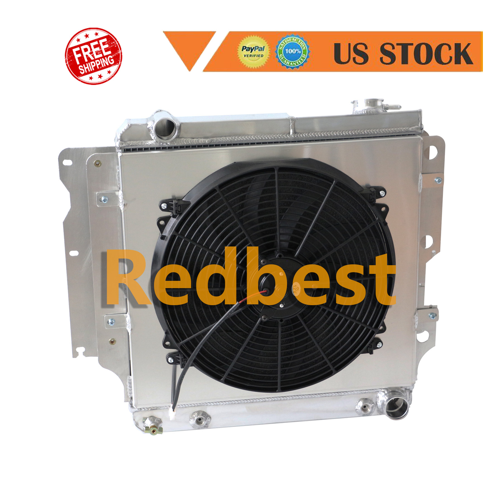 4Row Full Aluminum Radiator Shroud 16