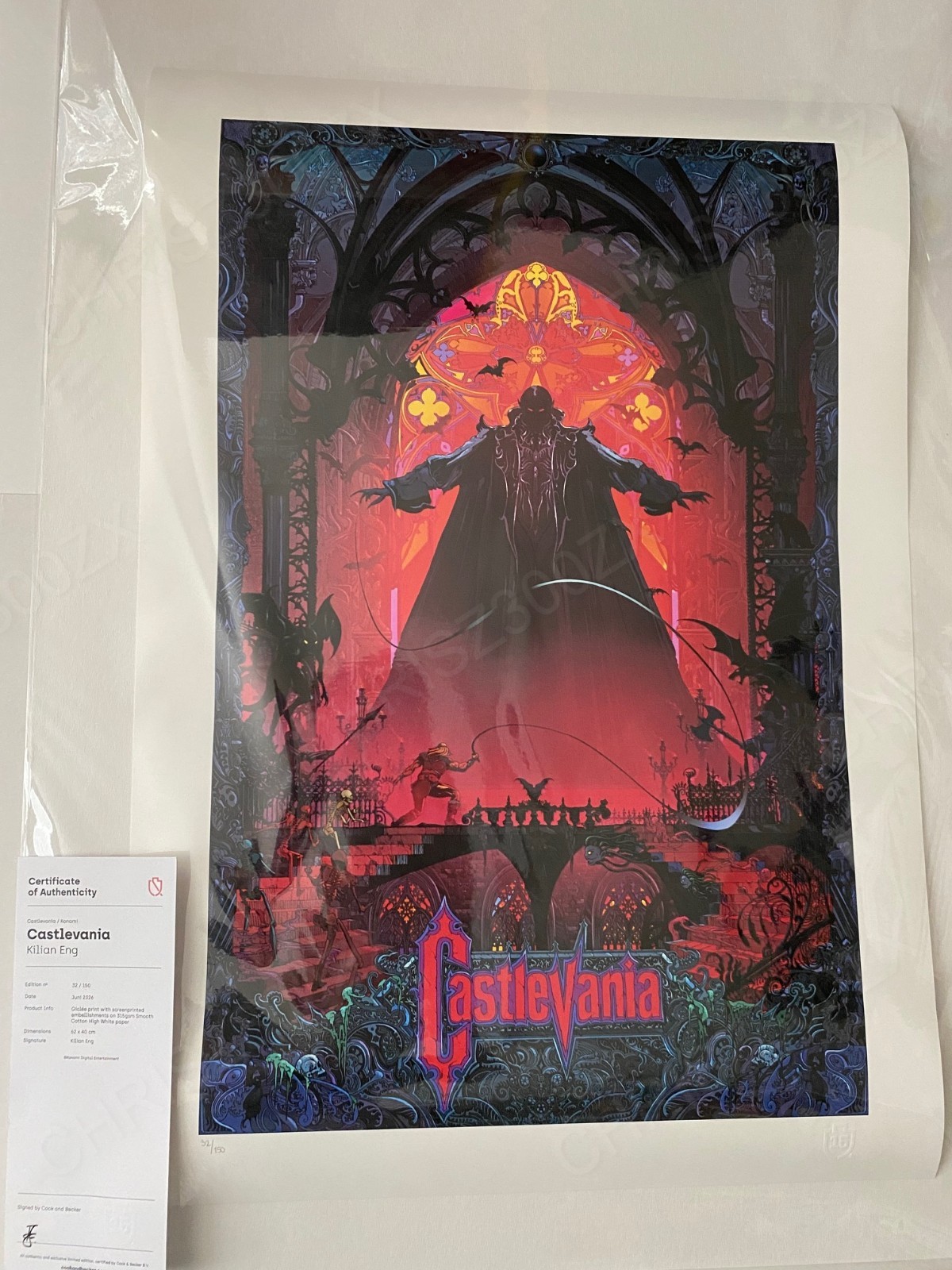 Castlevania Kilian Eng Giclee Poster Print Art 24x16 Legacy #32/150 COA Konami