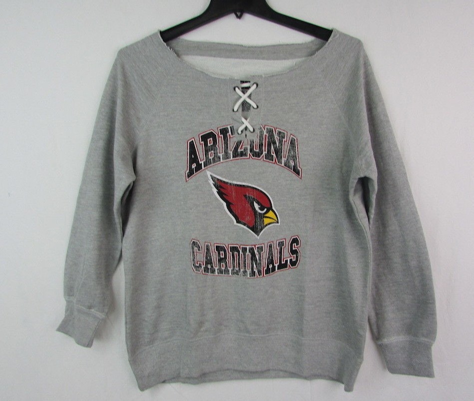 NFL Women's Gray Distressed Slouch Neck Pullover Sweater NFL Women's Gray Distressed Slouch Neck Pullover Sweater