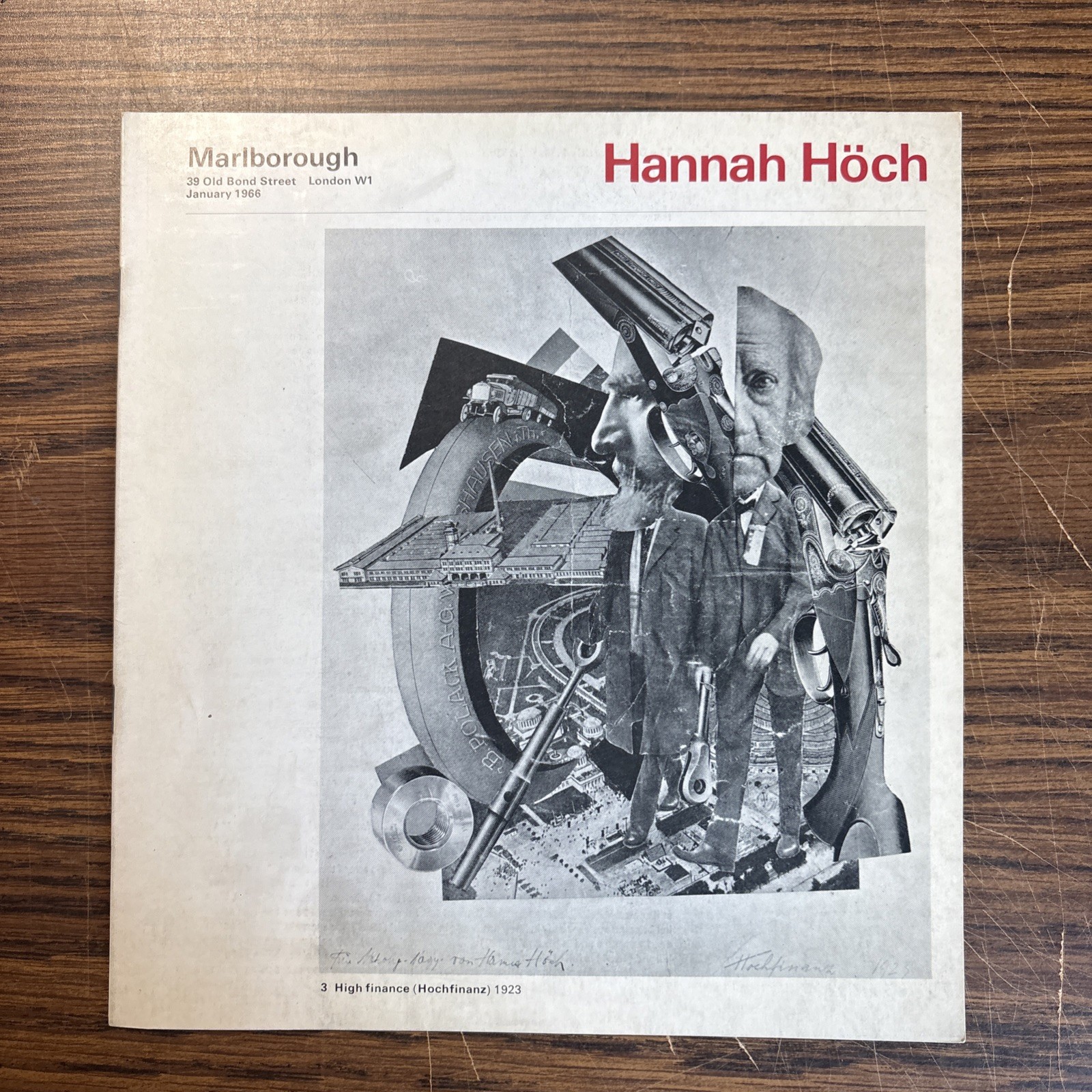1966 Dada World of Hannah Hoch Marlborough  art exhibition catalog No 178 VTG