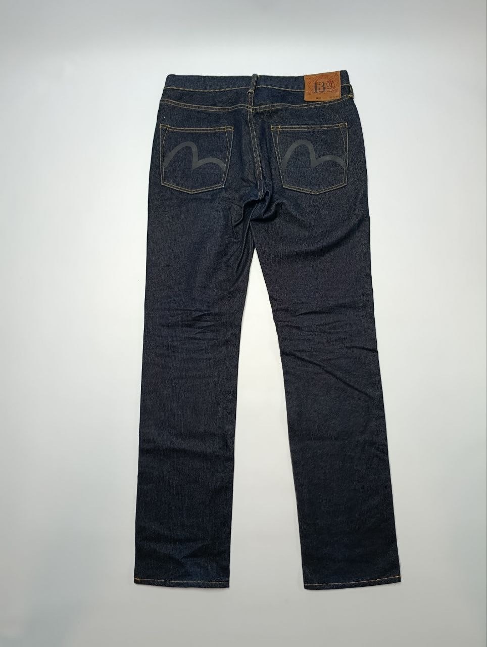 EVISU Vintage Jeans 2010 Selvedge Denim Dark Indigo Seagull Logo Size 32x34