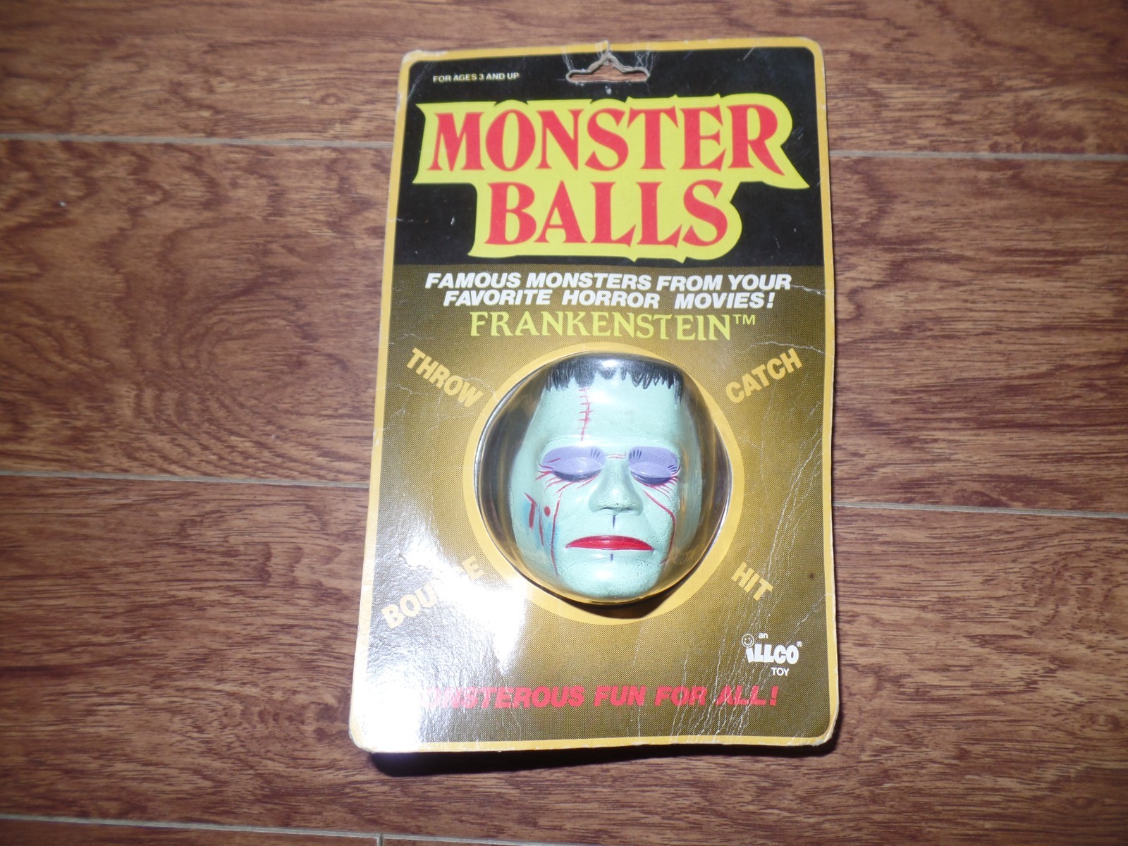 FRANKENSTEIN illco On Card Universal Monsters Vintage Monster Balls Madballs MOC