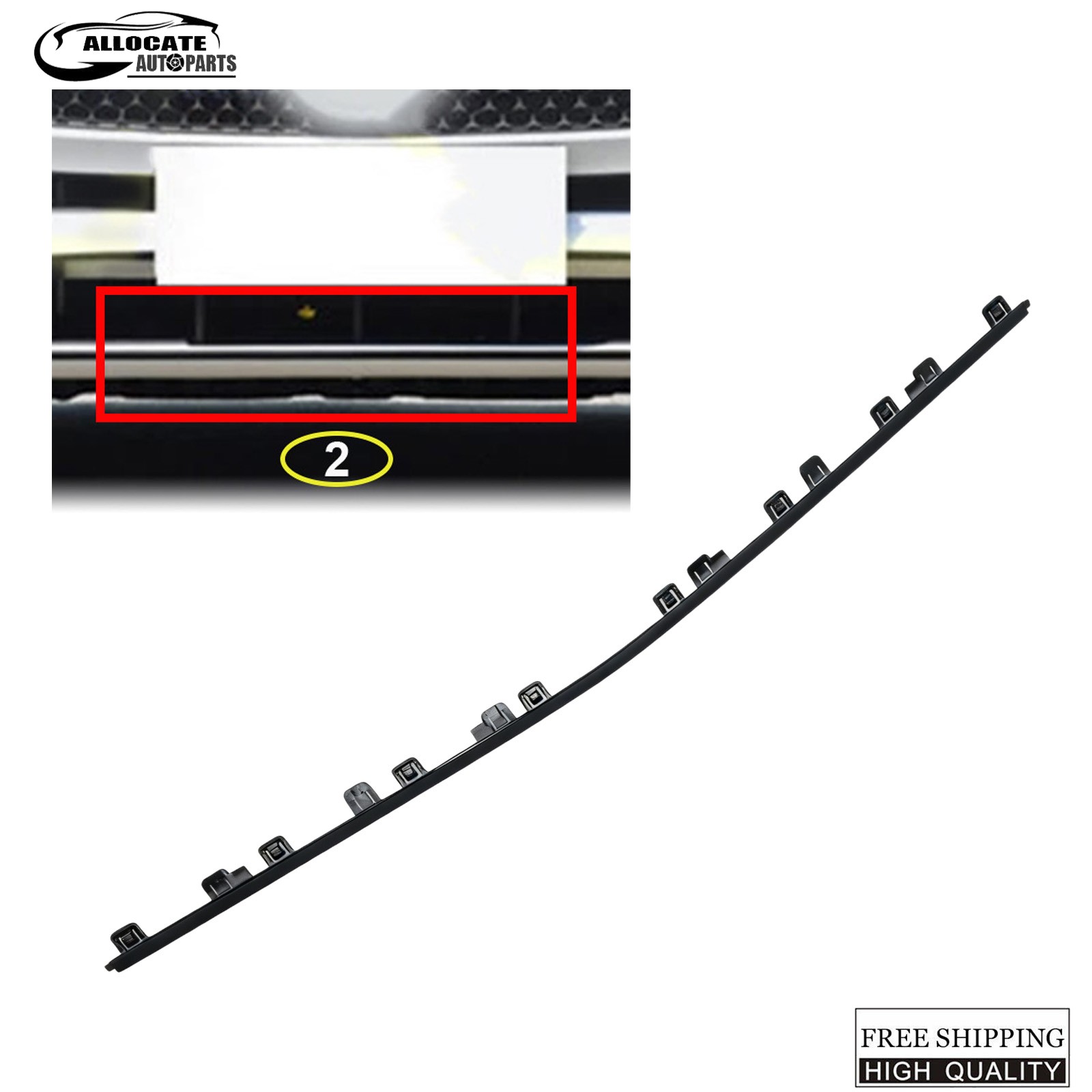 Middle Front Bumper Molding Trim For Mercedes W206 C-Class 2022-2024 2068855802