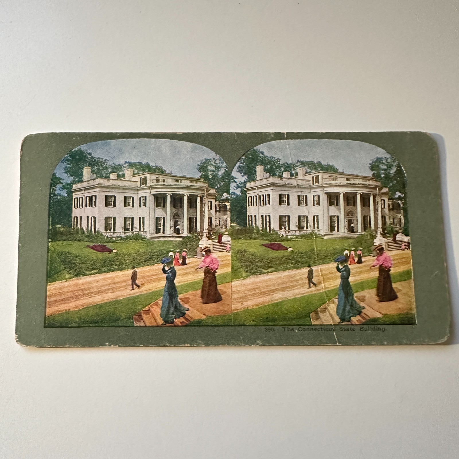 The Connecticut State Building Old New England Antique Stereoview Card 5H6-6