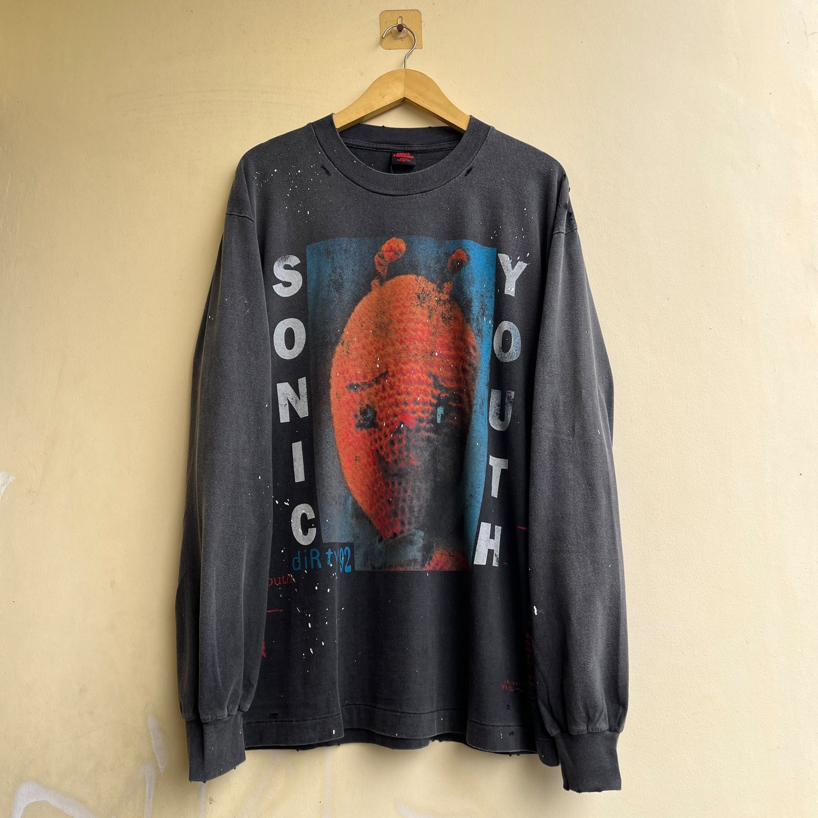 Sonic Youth Dirty 92 Rare Bootleg Tee Vintage Style Distressed Grunge XL