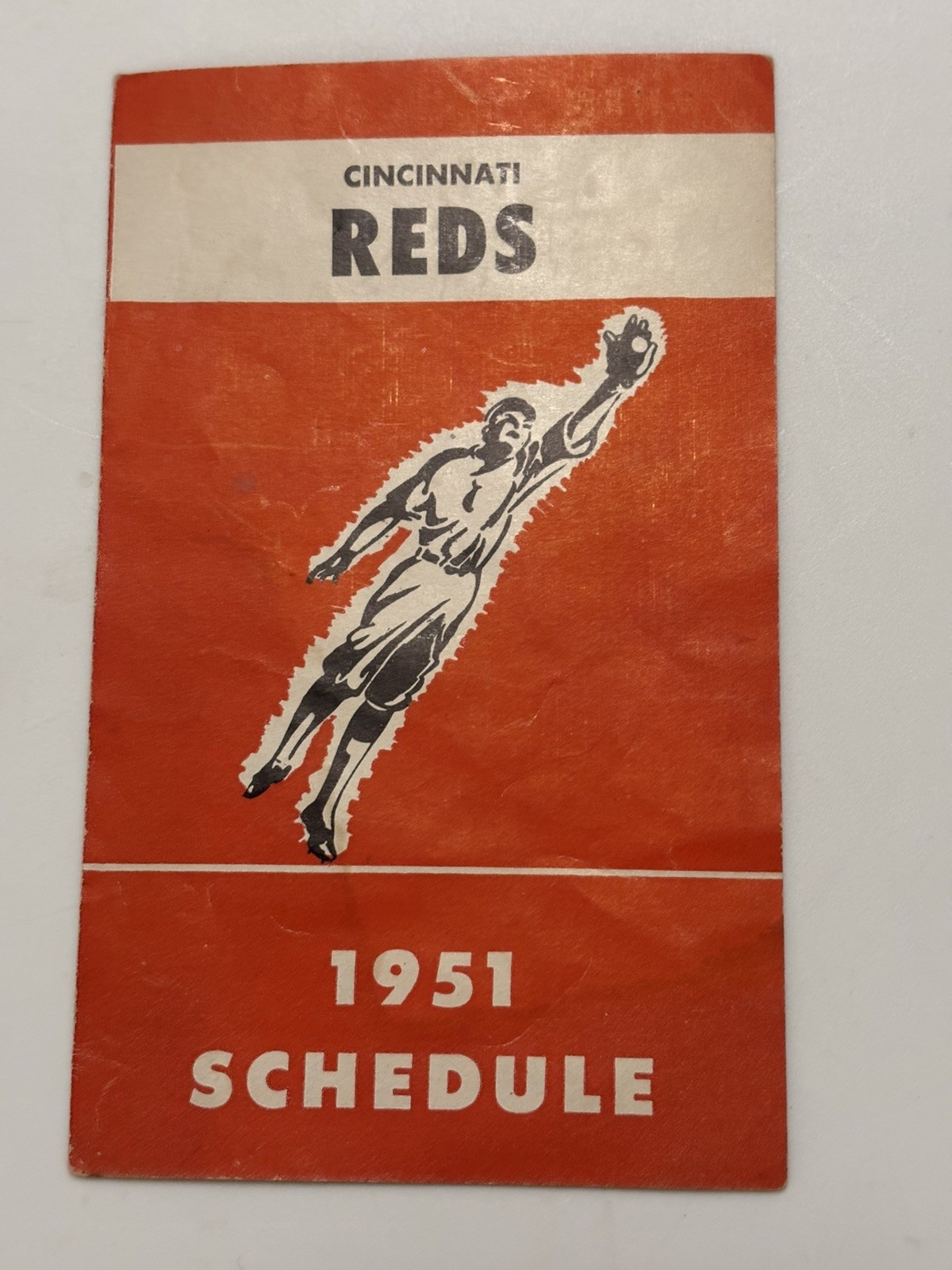 Vtg 1951 MLB Cincinnati Reds Baseball Pocket Schedule 
