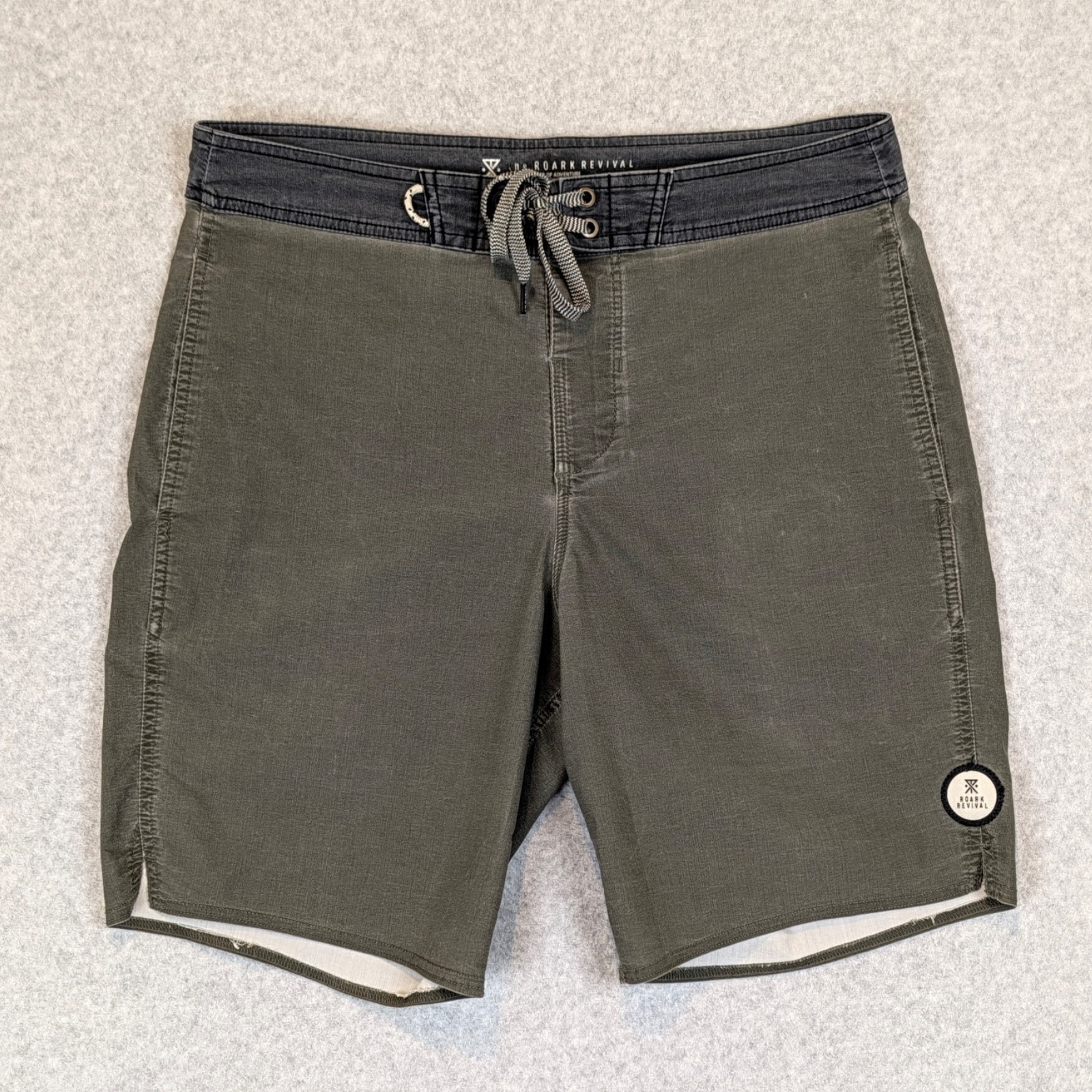 Roark Revival Well Worn Board Shorts Men\'s 32 Green Hybrid Hiking Roark Revival Well Worn Board Shorts Men\'s 32 Green Hybrid Hiking