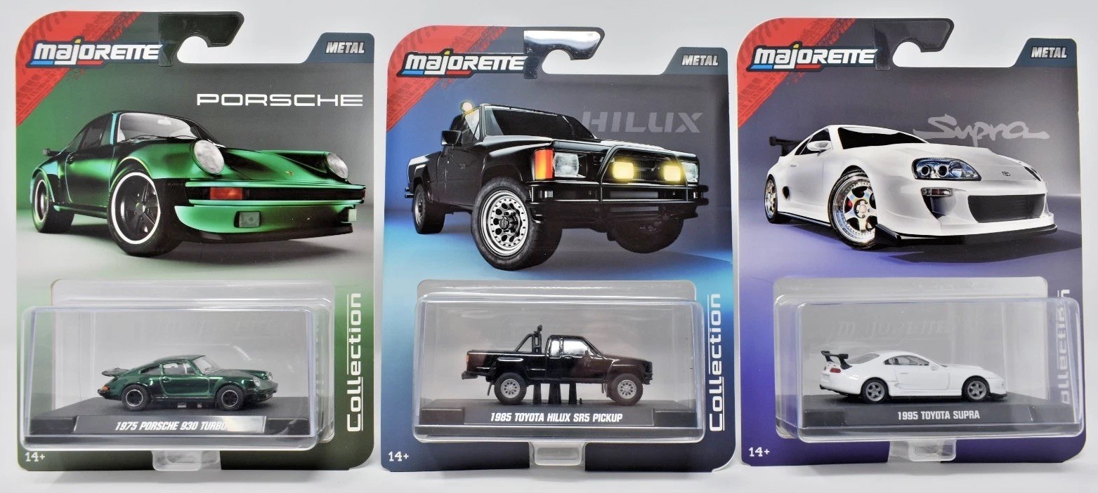 Majorette Collection Series Wave 3 Complete Set of (6) Porsche, Toyota, Bugatti+