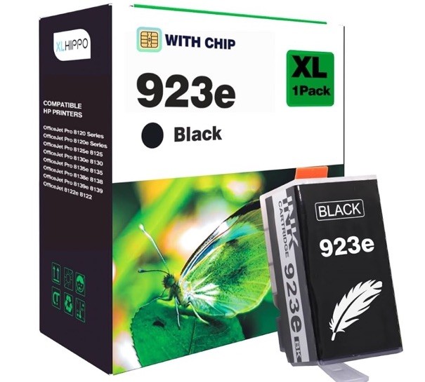 923e 923XL Black Replacement for HP 923 Black Ink Cartridgs for HP Printers