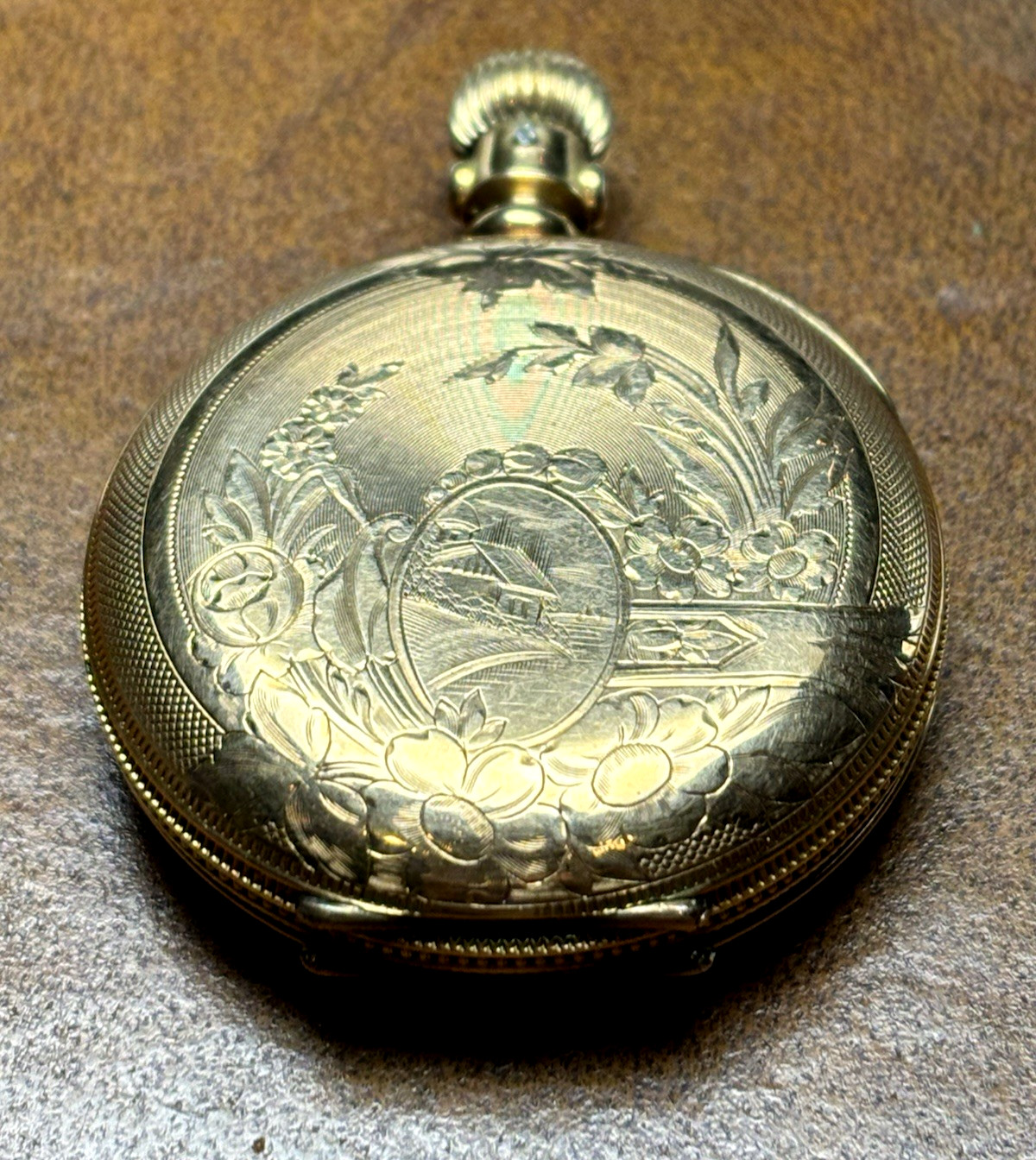 Antique 14K GF Pocket Rail Watch Dueber Case J.S. Townsend Movement - Gorgeous