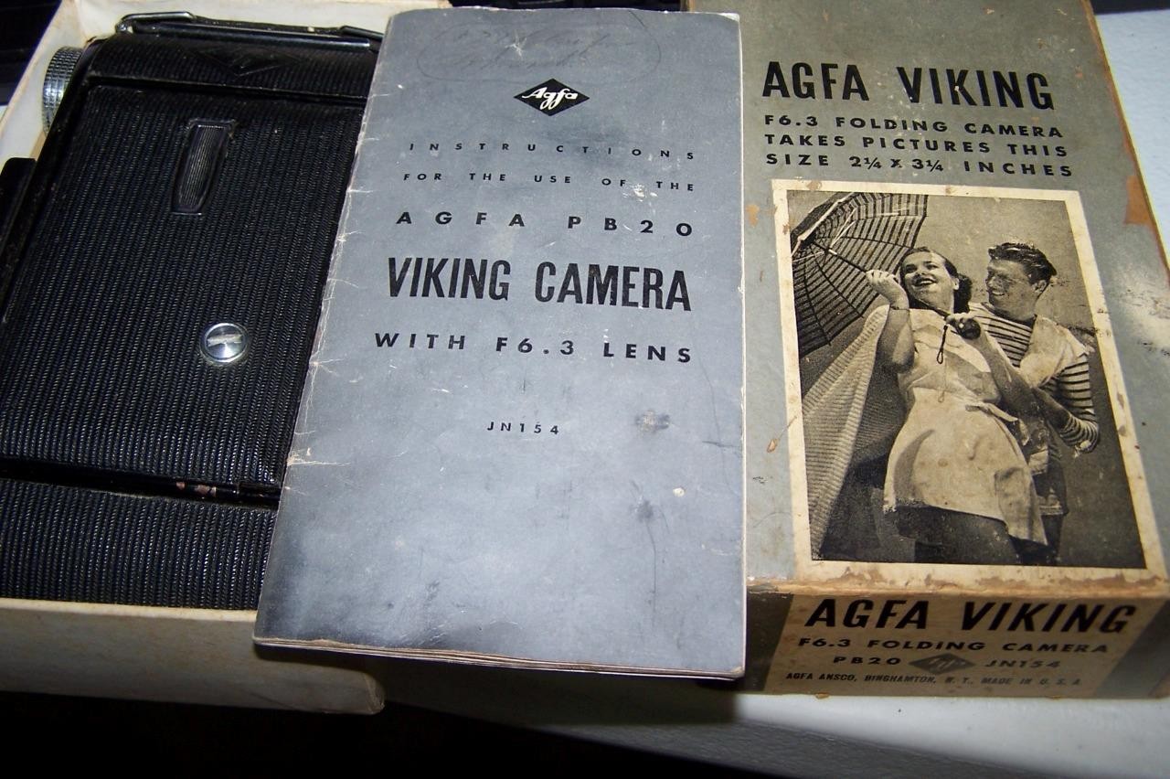 Vintage AGFA ANSCO Viking Folding Film Camera  IN BOX UNUSED MINT