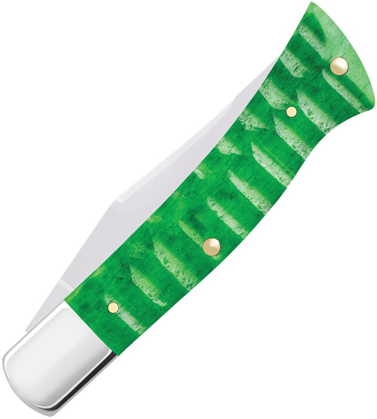 Case Cutlery Axe Handle Bright Green Folding Stainless Pocket Knife 11445