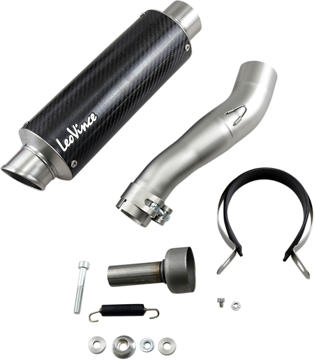 Leo Vince GP Corsa Slip-On Mufflers Carbon Stainless Steel 8760