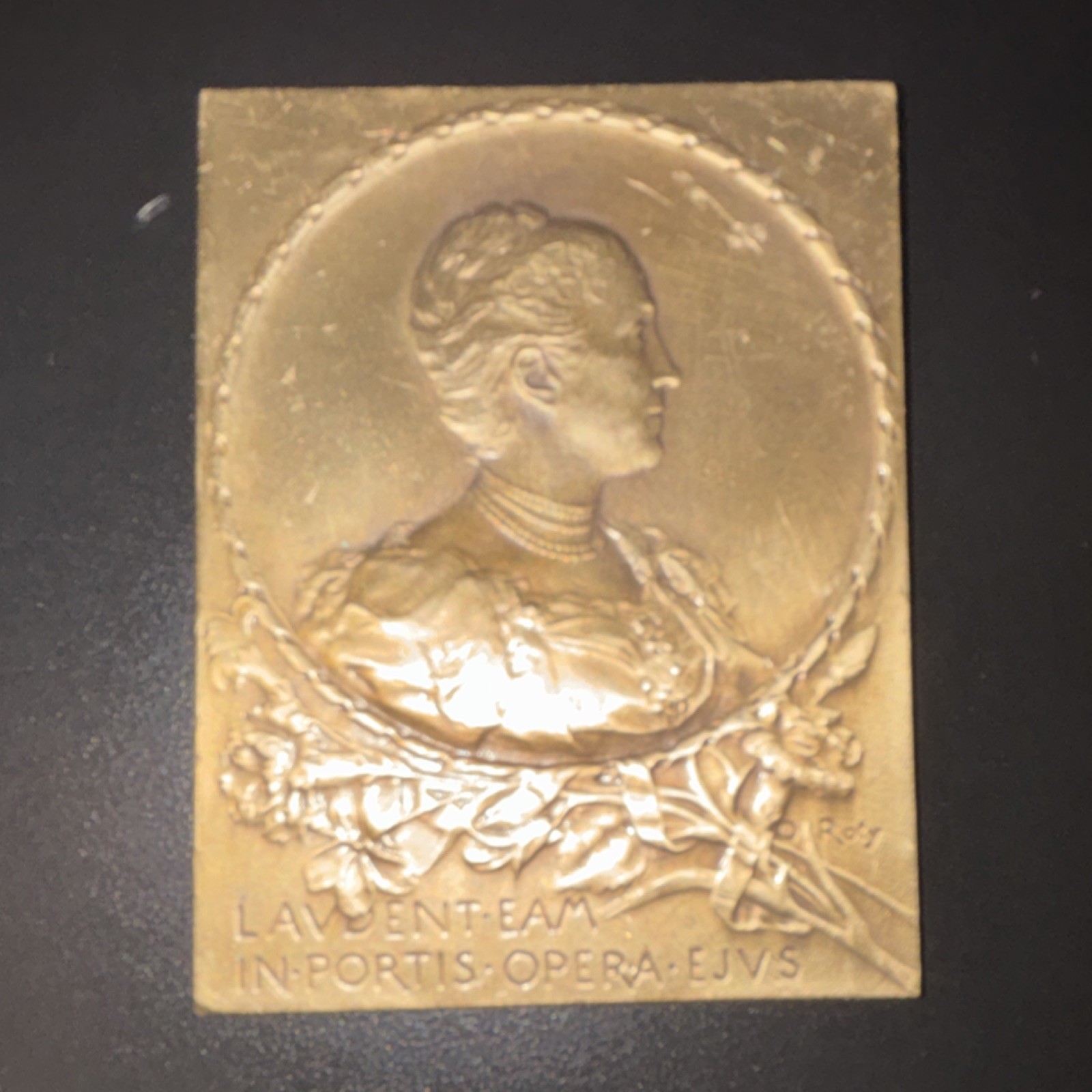 Antique Solid Bronze Roty Plaque – 1899- 1900 UC Berkeley Competition
