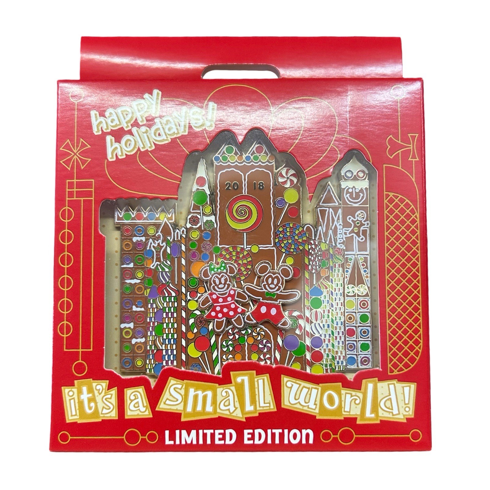 2018 Disneyland Happy Holidays it's a small world Pin LE 500 - Gingerbread