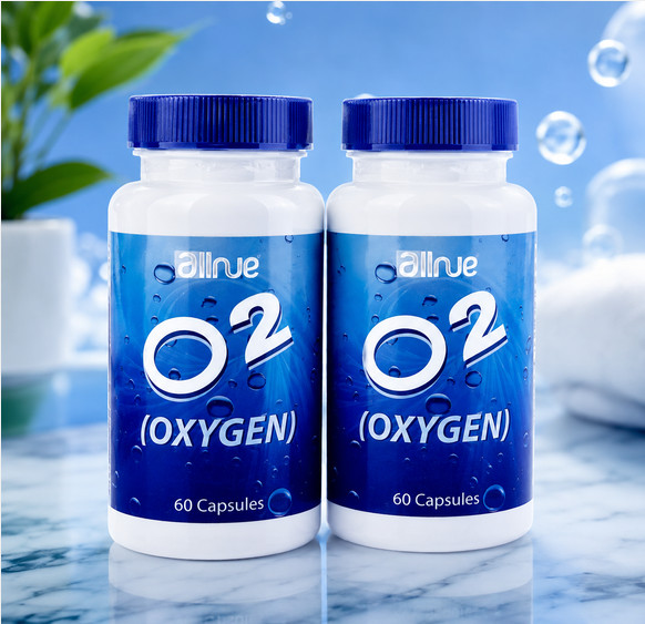 O2 Oxygen Supplement 120 Capsules 2 Pack Healthy Oxygen Levels Cellular Support