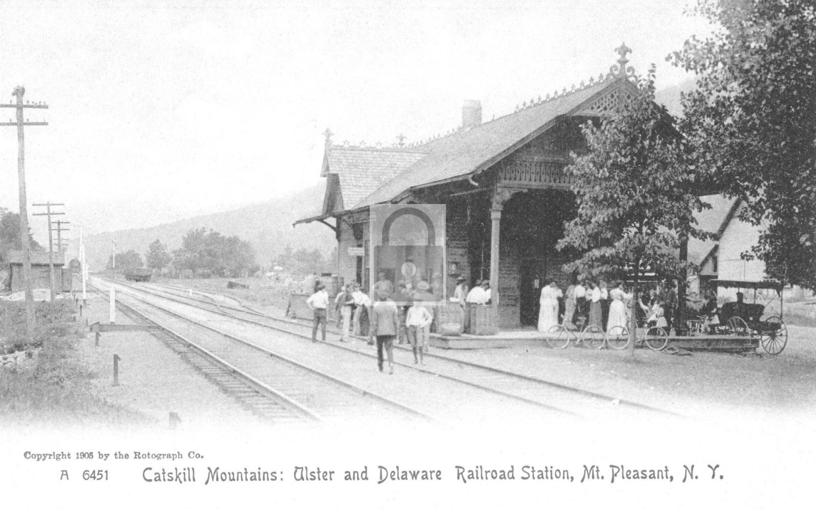 1905 Railroad Train Station Depot Mt Pleasant New York NY - 11x17 Reprint
