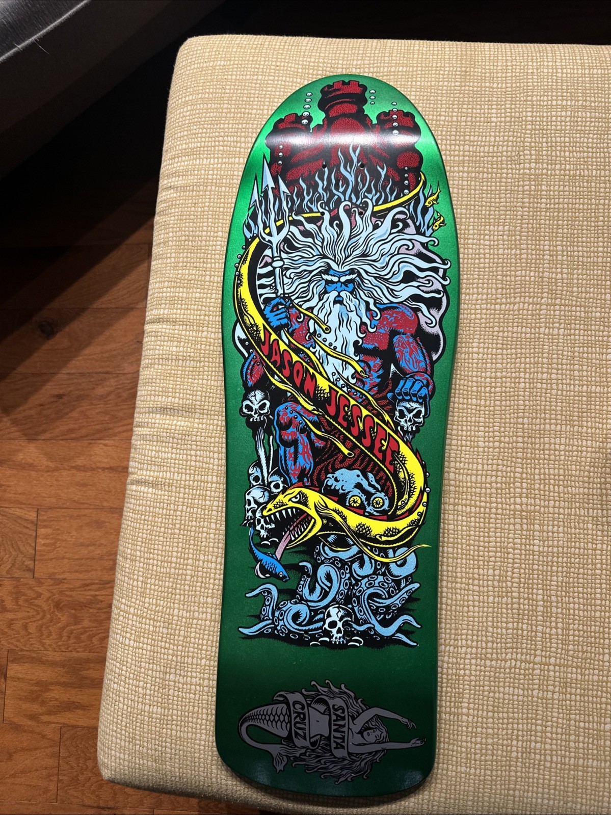 Jason Jessee Neptune Santa Cruz Skateboard Deck Reissue Green