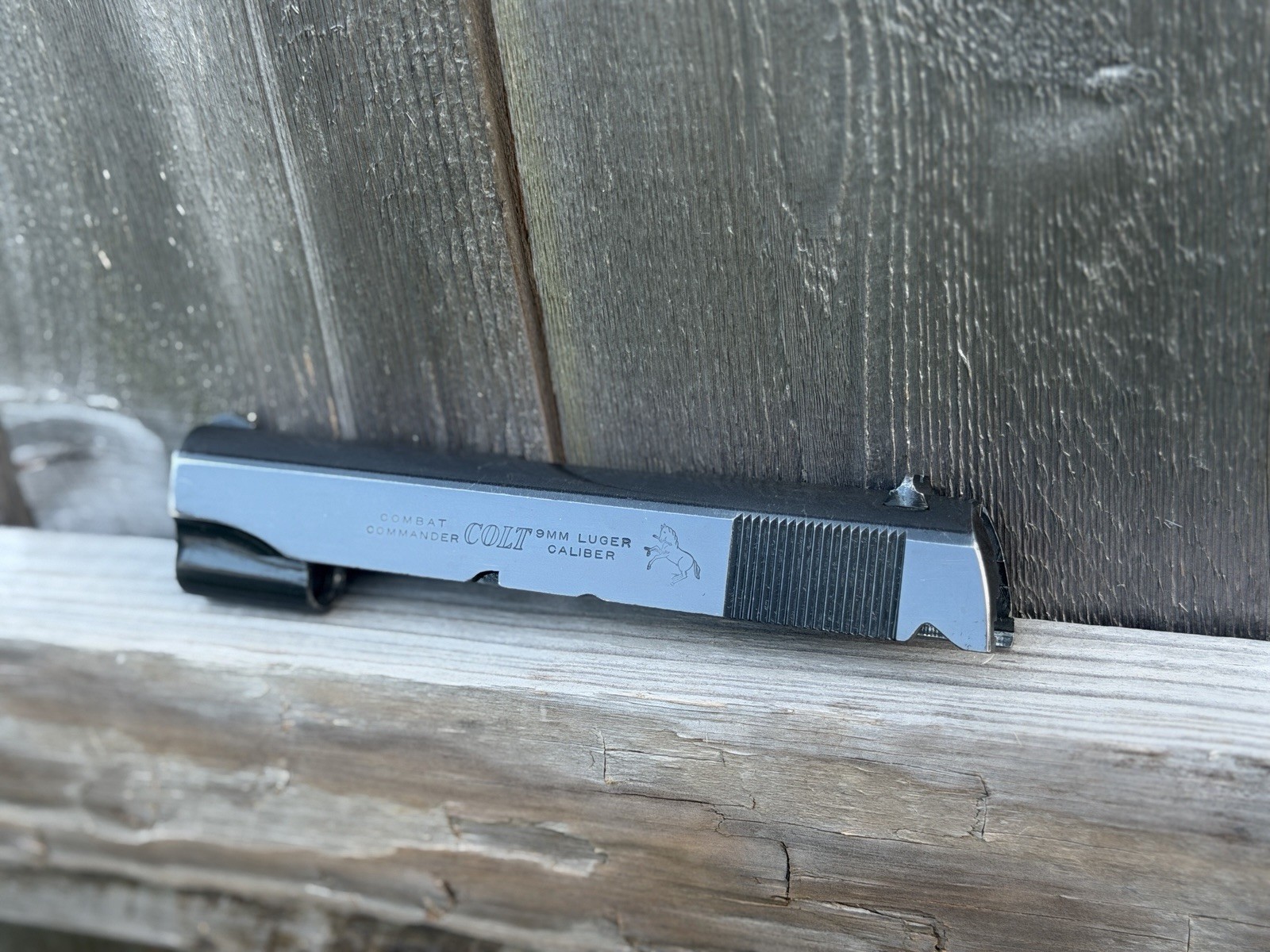 Vintage NICE Colt 1911 9mm Commander Slide Upper Series 70 Royal Blue FACTORY