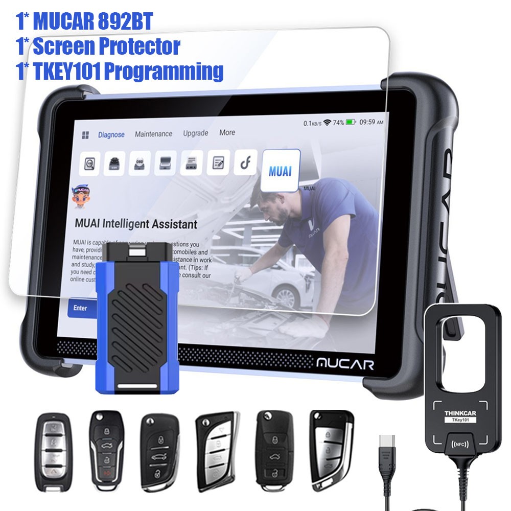 2026 MUCAR 892BT Tkey101 IMMO KEY Programming MUAI Diagnostic Scanner Tool Kit