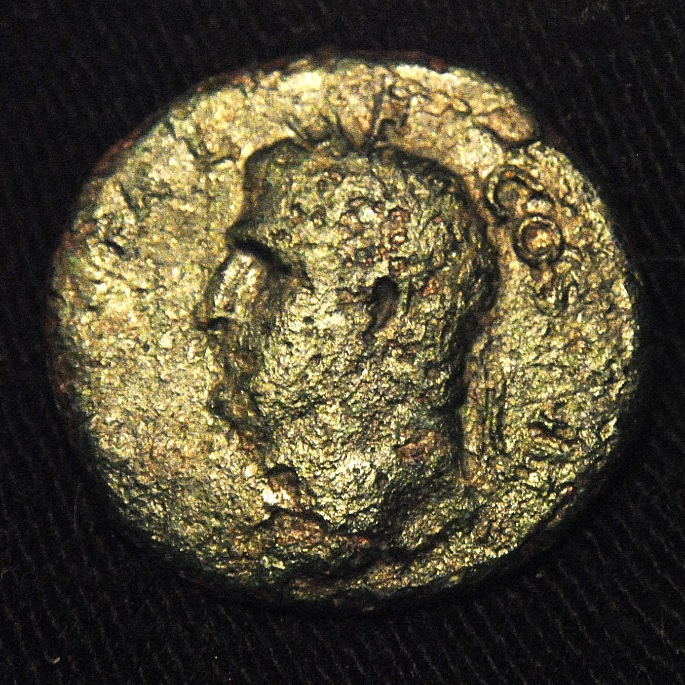 Æ As C/M Marcus Agrippa (Caligula) Rv Neptune Standing 9.62 grs 27-28mm AD 38-42