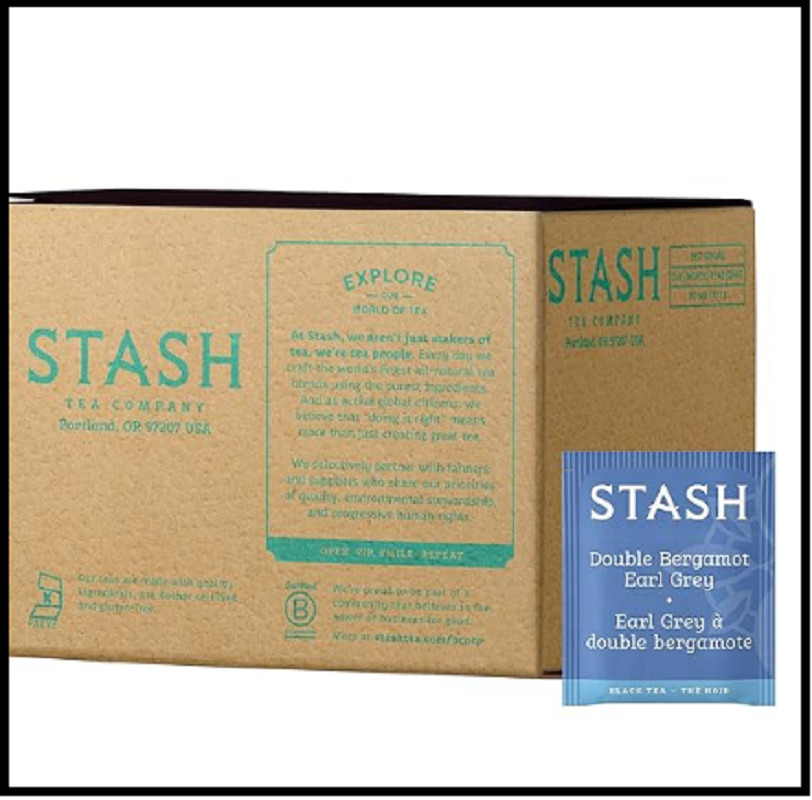 Stash Tea Double Bergamot Earl Grey Black Tea, Box of 100 Tea Bags Stash Tea Double Bergamot Earl Grey Black Tea, Box of 100 Tea Bags