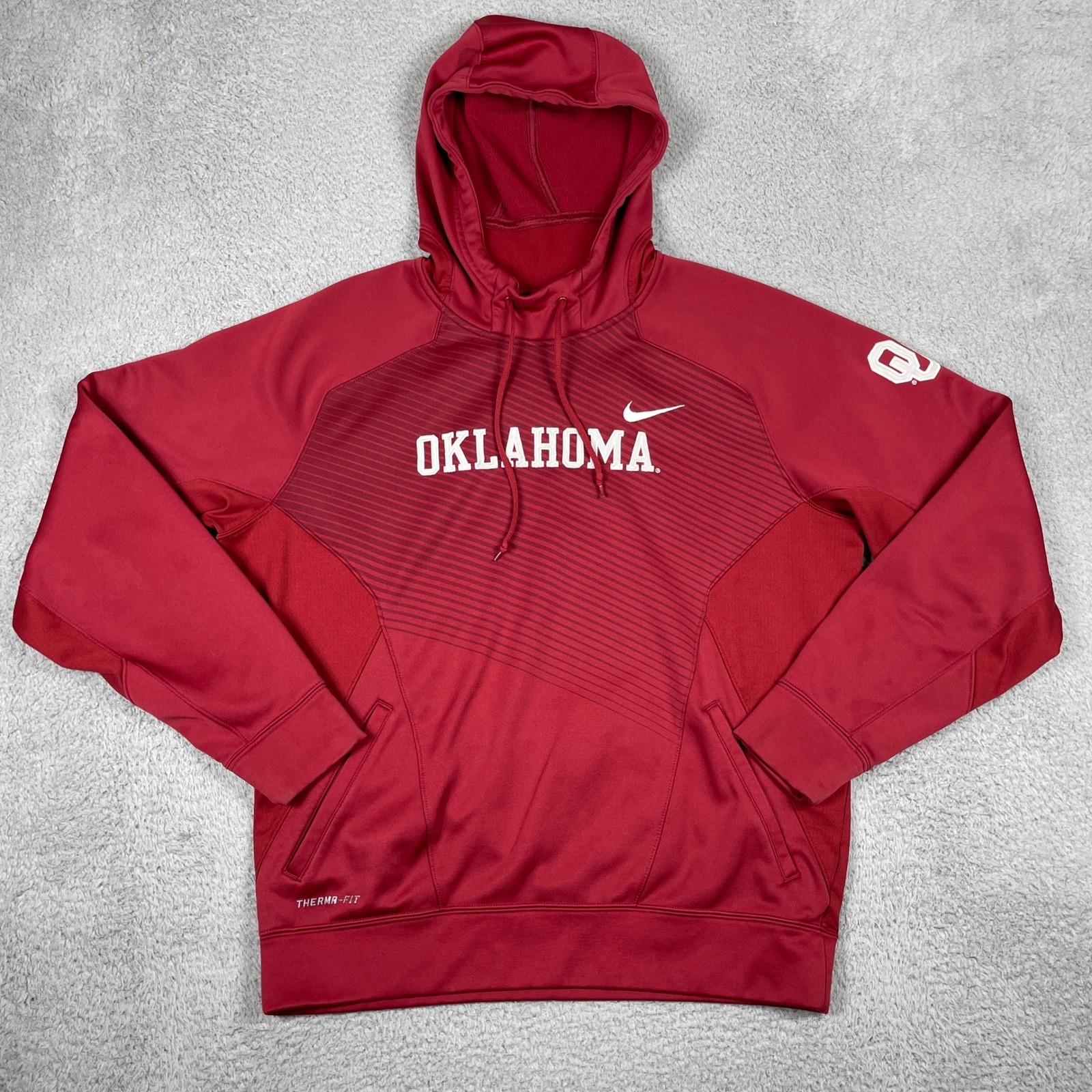 Nike Oklahoma Sooners Hoodie Mens XXL Red Nike Therma-FIT Elite NCAA Athletic