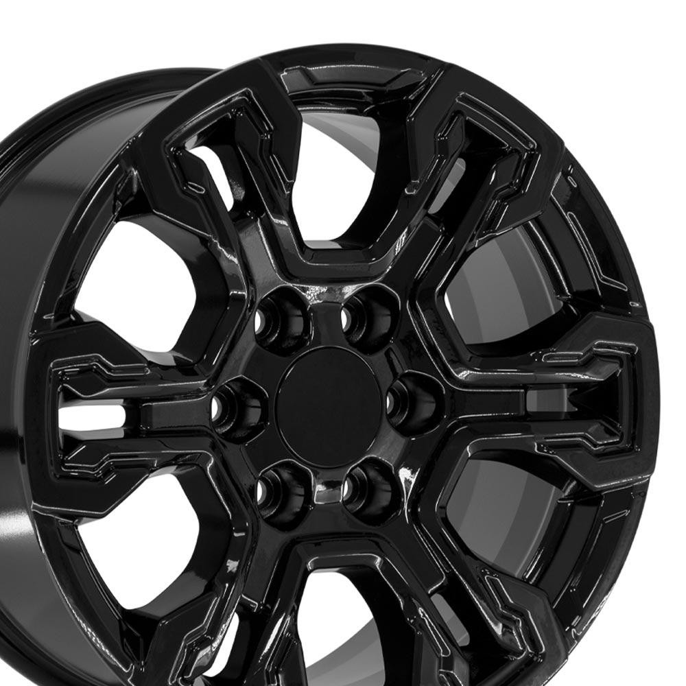 One 18 Inch Black Alloy Wheel for 2019 Ram 1500 6x139.7 18x8.5 WKWV