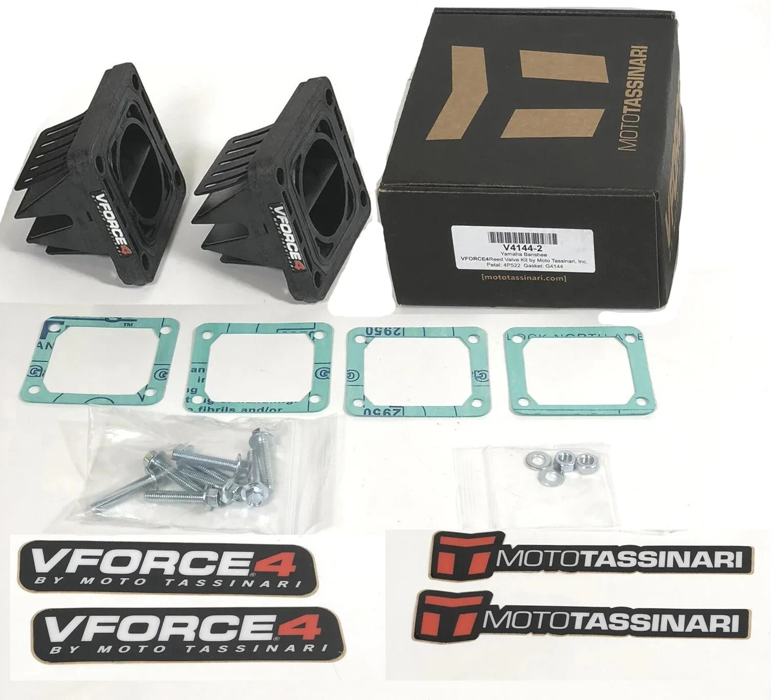 2X Banshee V Force 4 Reeds Cages VForce Yamaha YFZ350 reed valve V4144-2