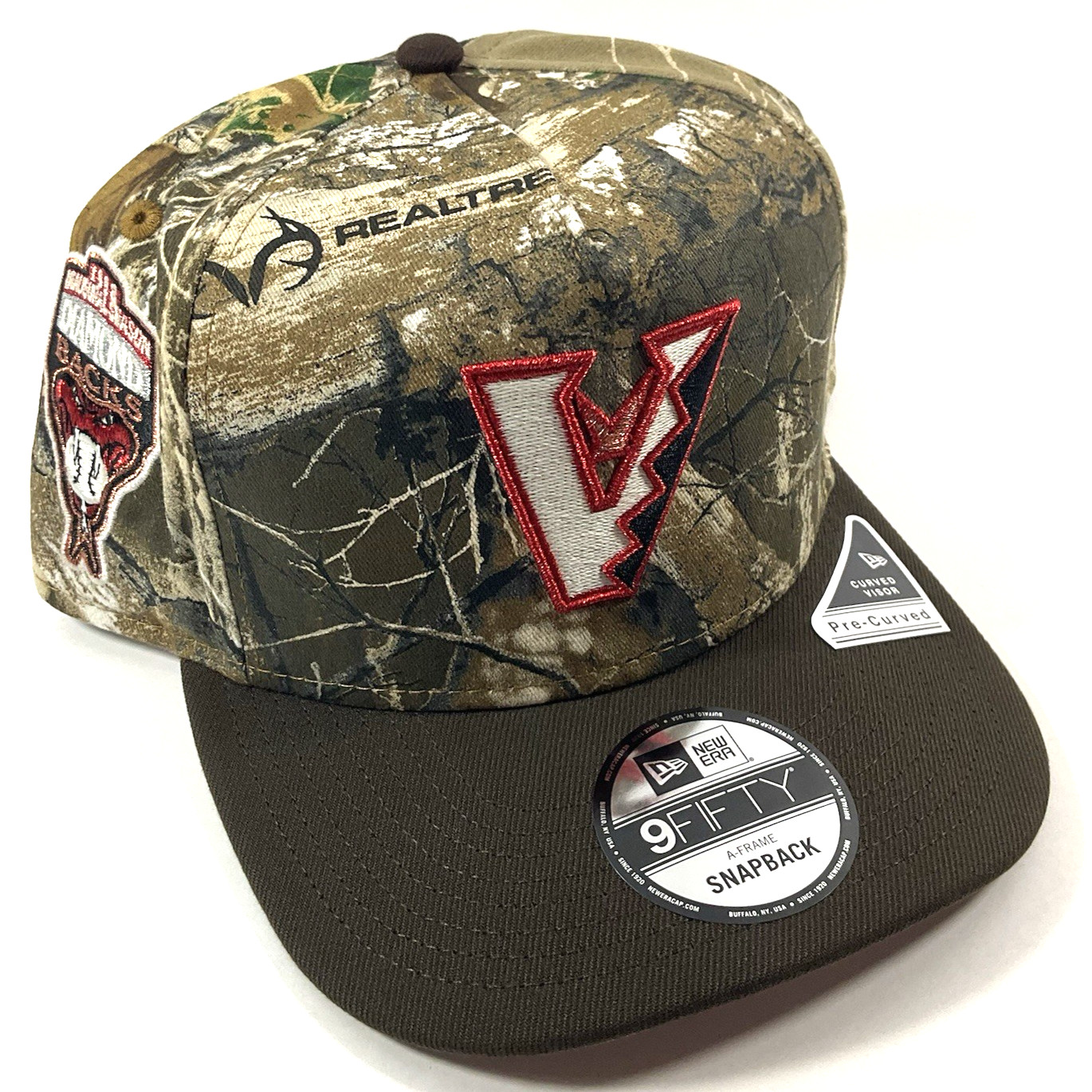 New Era Upside Down Diamondbacks REAL TREE CAMO 9FIFTY A-Frame Snapback Hat Cap