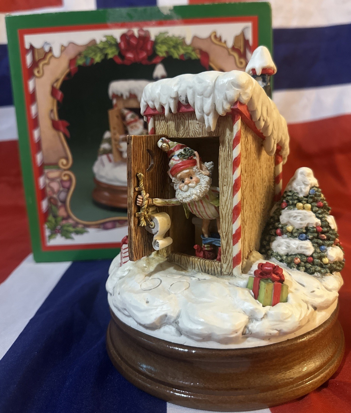 VTG Enesco North Pole Village Simon Outhouse Musical w Box Sandi Zimnicki 876879 VTG Enesco North Pole Village Simon Outhouse Musical w Box Sandi Zimnicki 876879