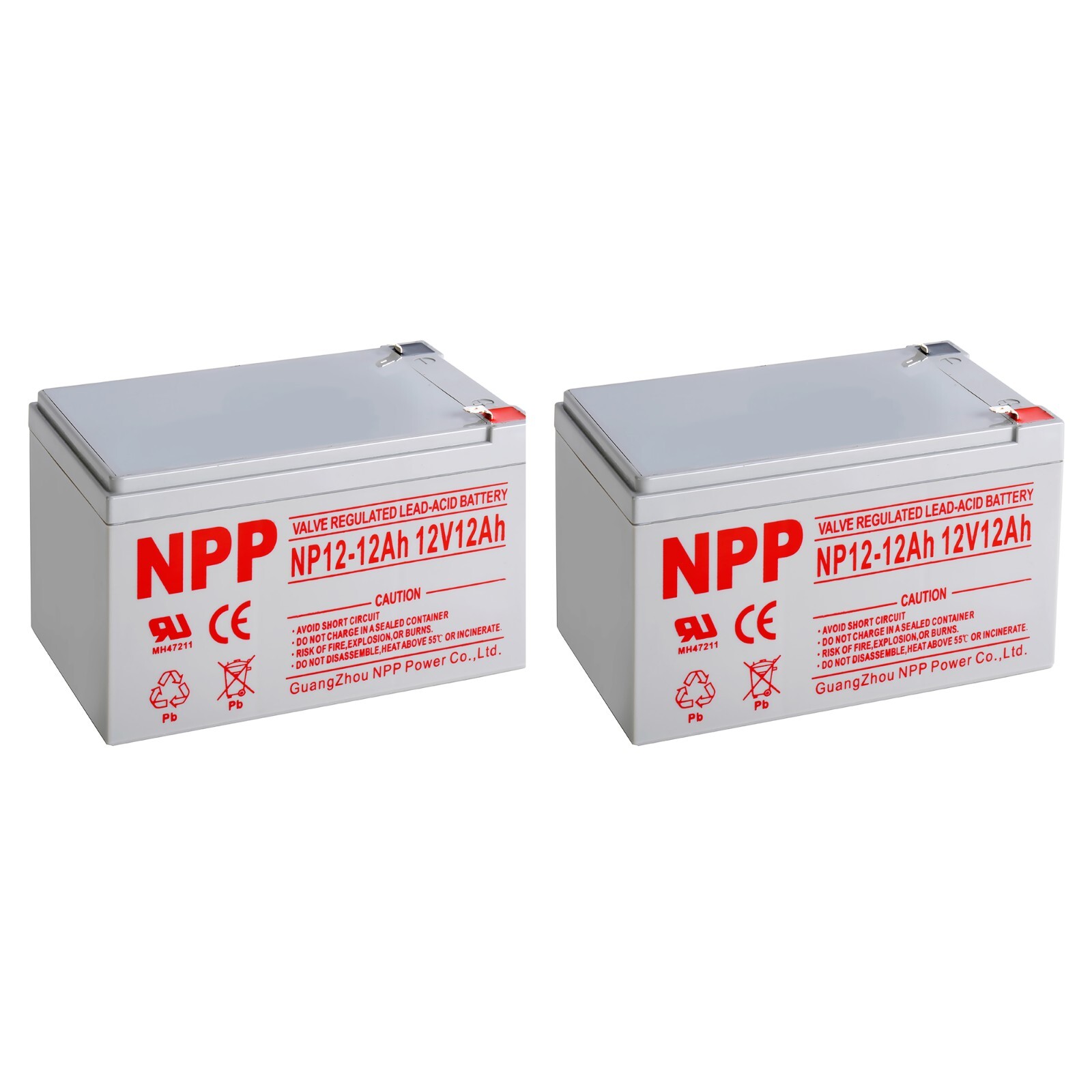 NP12-12Ah(F2 2Pcs) 12V 12AhRechargeable Deep Cycle Lead Acid Battery CA12120
