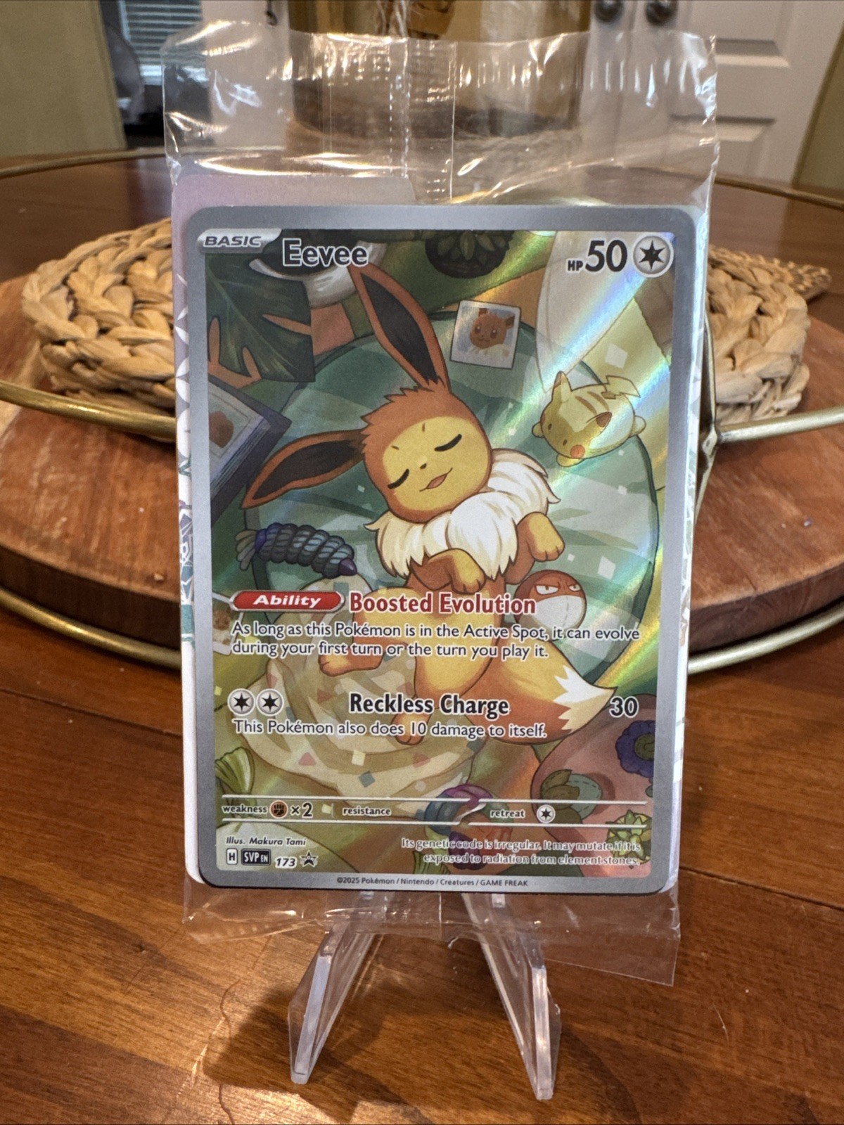 Pokemon TCG Eevee SVP 173 Prismatic Evolutions ETB Full Art Promo Card Sealed Pokemon TCG Eevee SVP 173 Prismatic Evolutions ETB Full Art Promo Card Sealed
