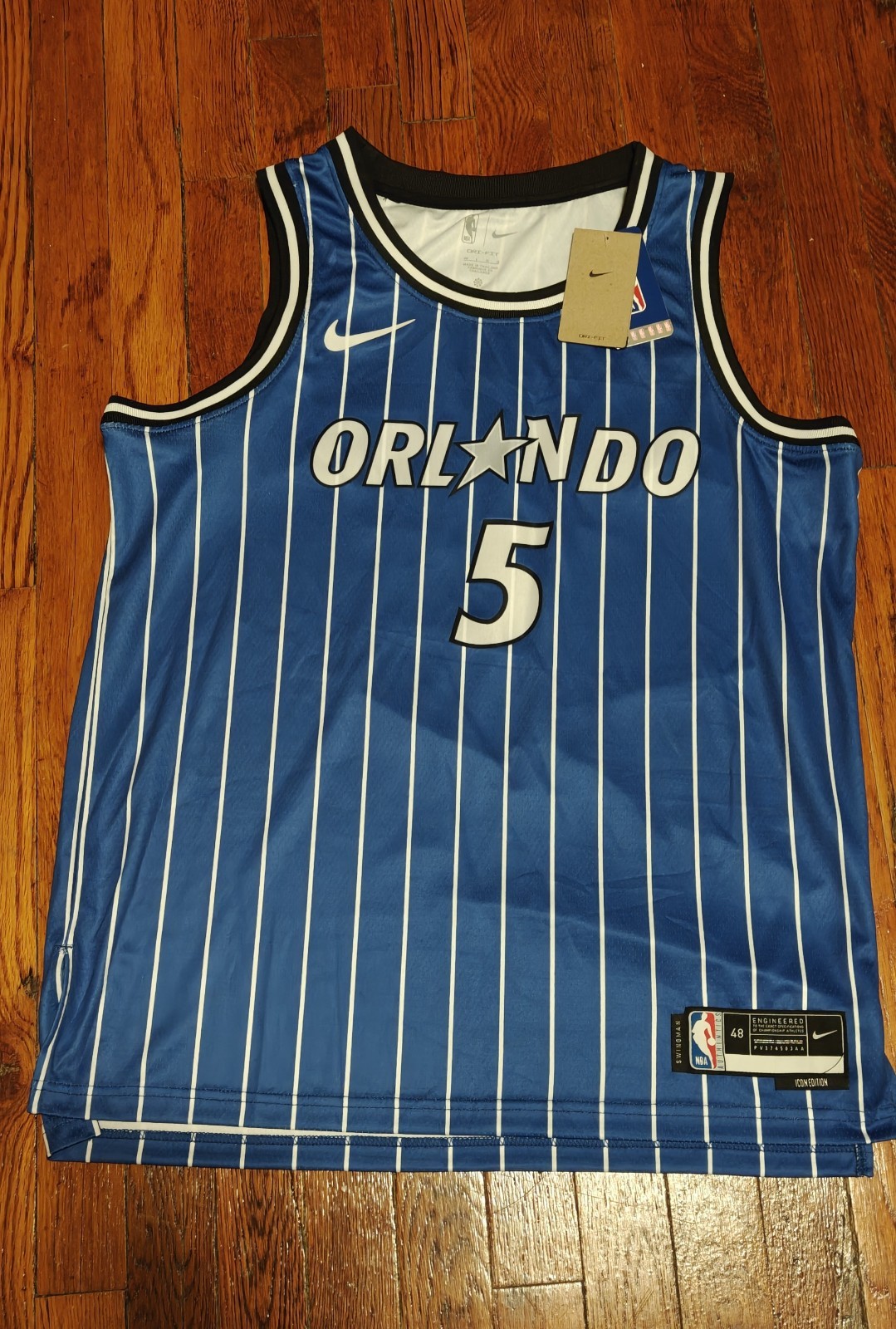 Nike 2026-27 Orlando Magic NBA Paolo Bachero Blue Jersey men\'s L with defect