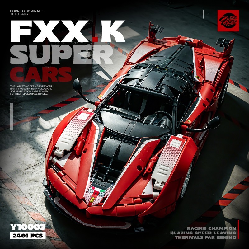 Technic 1:10 FXX K EVO Supercars Building Blocks MOC 1889 Pieces Technic 1:10 FXX K EVO Supercars Building Blocks MOC 1889 Pieces