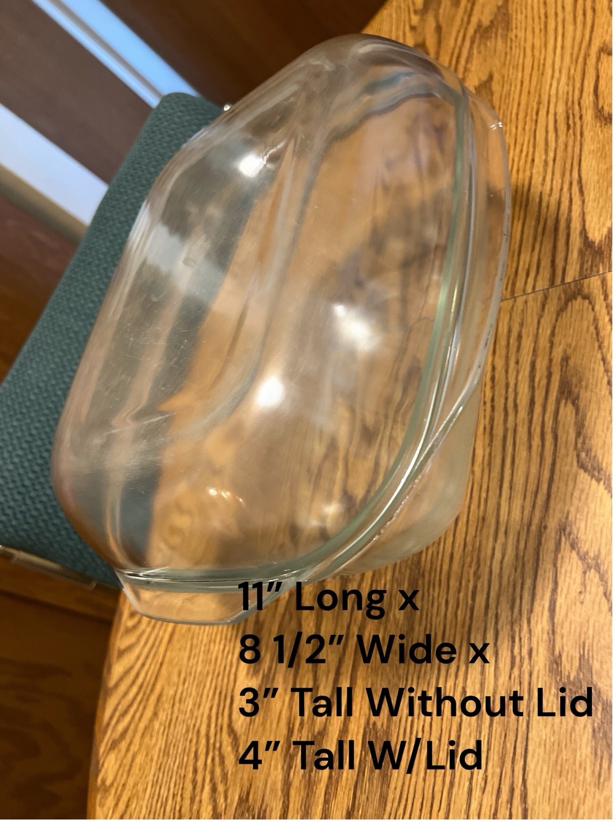 Vintage JAJ Pyrex England Clear Glass Deep Oblong Baker 541 Lidded Roaster 11\