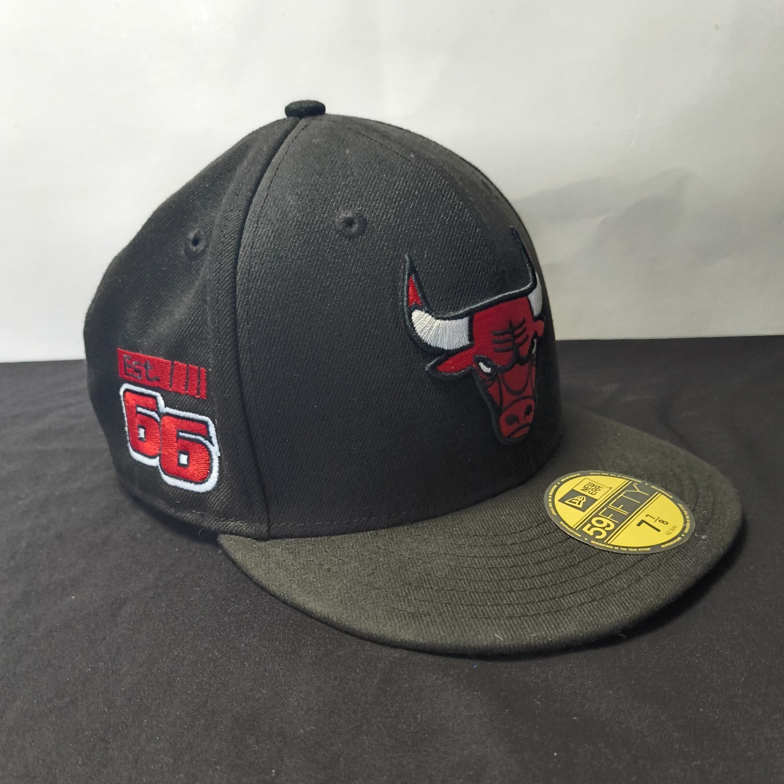 RARE Chicago Bulls New Era Rally Drive EST. 66 Side Patch 59FIFTY Fitted Hat RARE Chicago Bulls New Era Rally Drive EST. 66 Side Patch 59FIFTY Fitted Hat