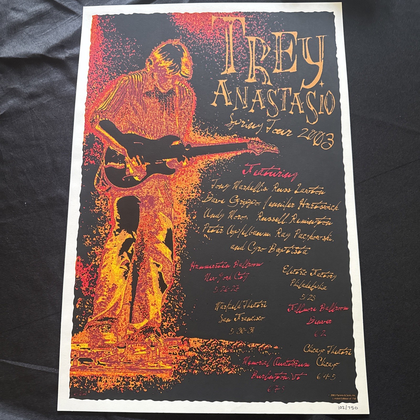 Trey Anastasio Poster Spring Tour 2003 Jeff Wood Signed Numbered 102/750 Phish