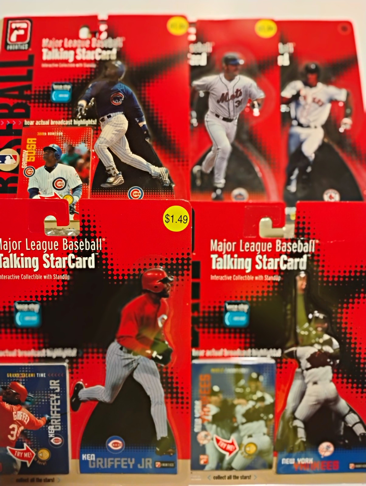 Fanatics Vintage 2000 MLB Talking StarCard Voice Chip Lot 5  Sosa Griffey Nomar+