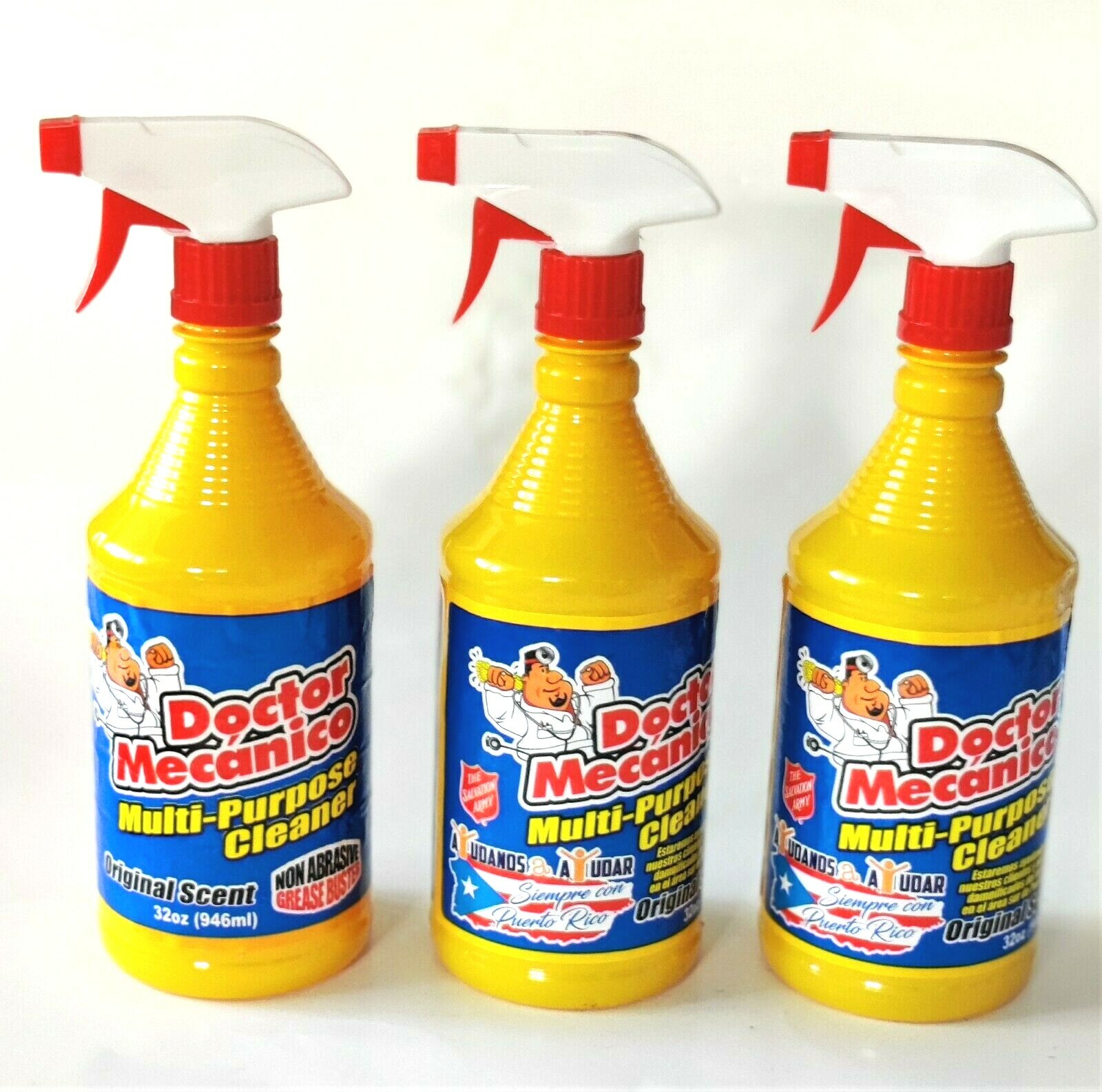 3 Bot Doctor Mecanico Multipurpose Degreaser Cleaner Spray Home Car Kitchen PR
